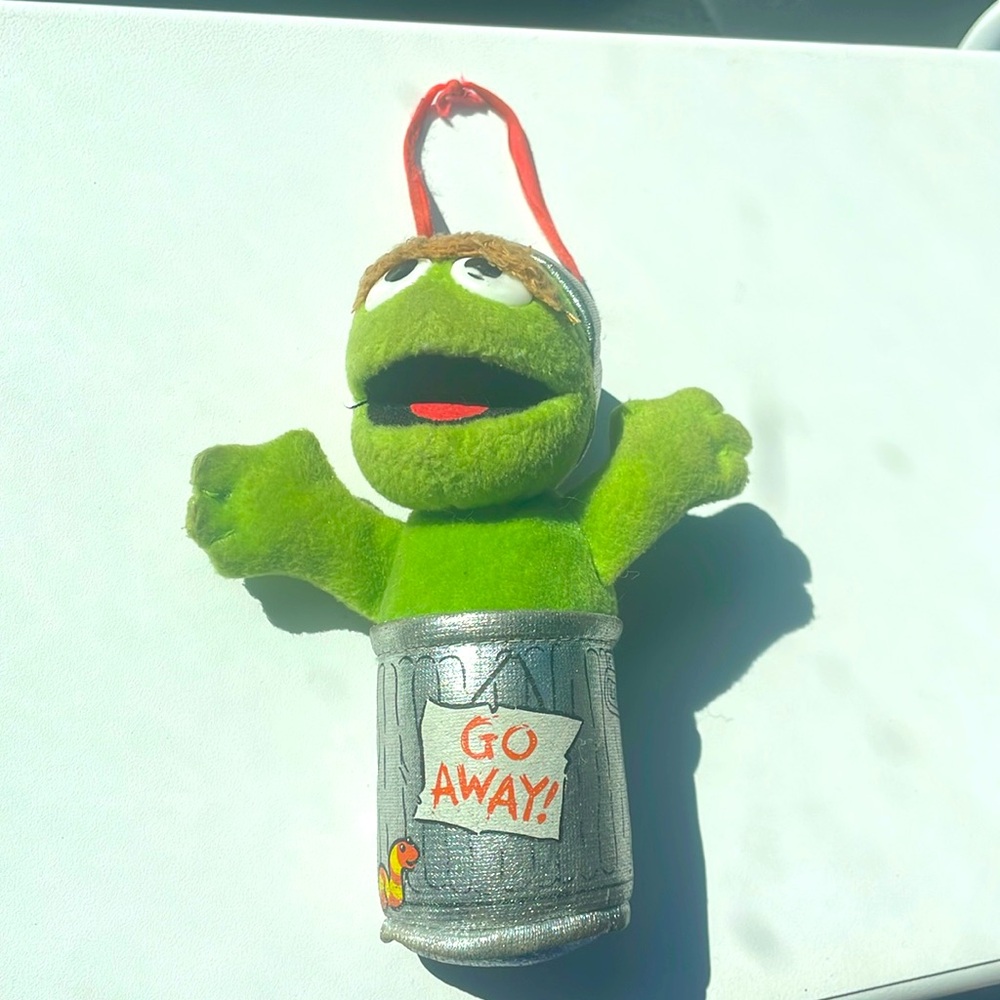 Oscar the Grouch Sesame Street Bean Bag Gund used